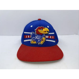 vtg Zephyr kansas Jayhawks 90s baseball snapback hat green brim big logo NCAA